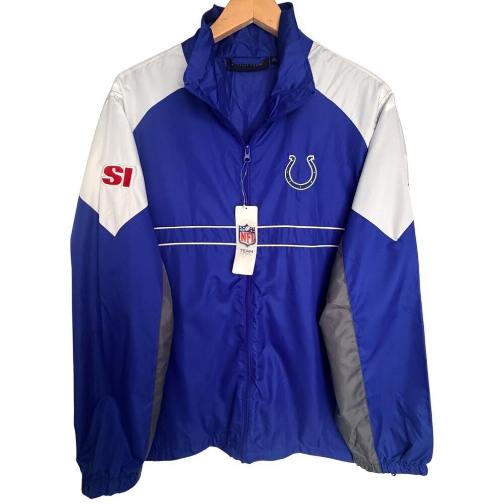 Indianapolis Colts Dunbrooke NFL Jacket Blue White Mens L NWT
